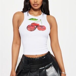 Cherry Girl Ribbed Tank Top